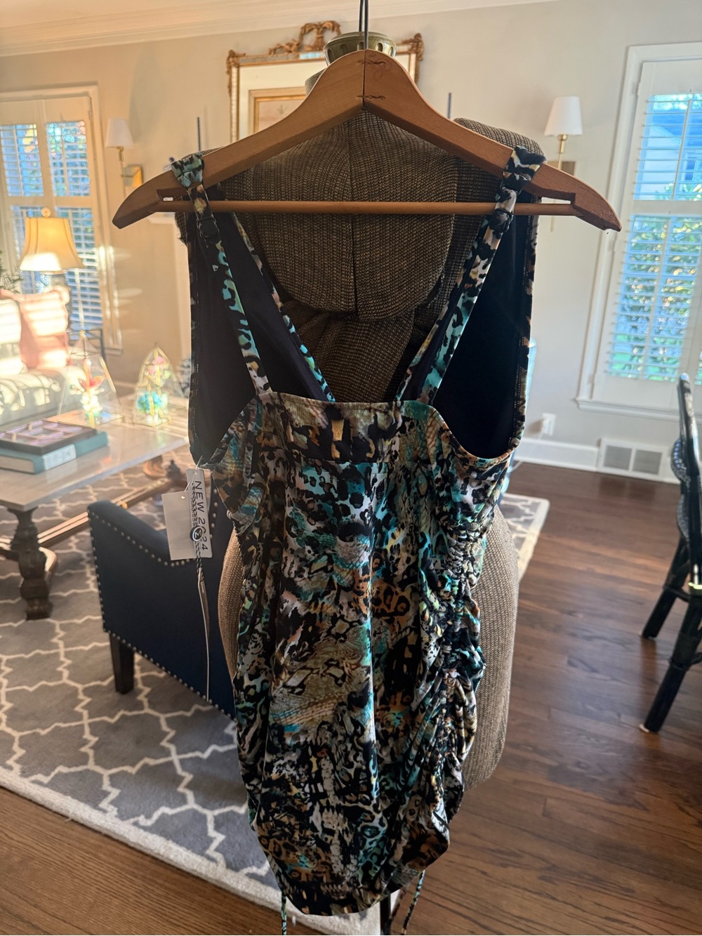 NWT Magicsuit Dani Tankini Top in Posh Mosh size 12 bathing suit leopard - Picture 6 of 9